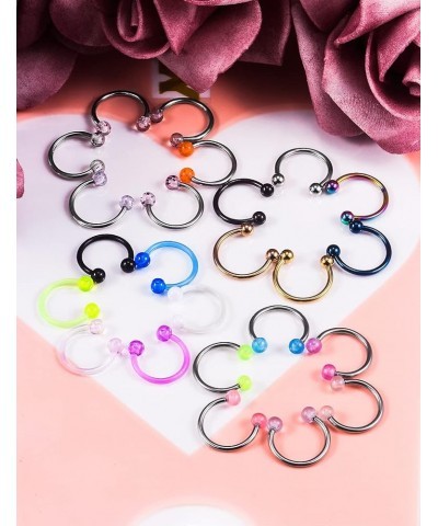 16G 14G Surgical Steel Horseshoe Nose Septum Rings Piercing Jewelry Cartilage Helix Tragus Earring Hoop Lip Horseshoe Piercin...