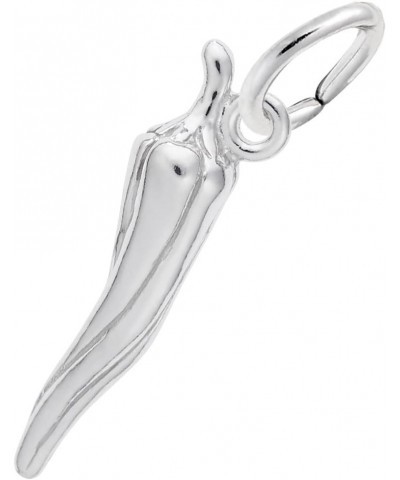 Chili Pepper Charm, Charms for Bracelets and Necklaces White Gold $19.85 Bracelets