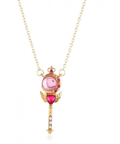 Anime Guardian Star Pendant Necklace for Women Girls Tsukino Usagi Cosplay Jewelry sceptre $6.71 Necklaces