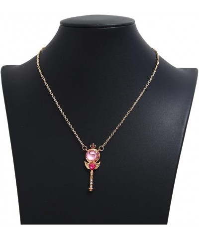 Anime Guardian Star Pendant Necklace for Women Girls Tsukino Usagi Cosplay Jewelry sceptre $6.71 Necklaces