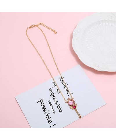 Anime Guardian Star Pendant Necklace for Women Girls Tsukino Usagi Cosplay Jewelry sceptre $6.71 Necklaces