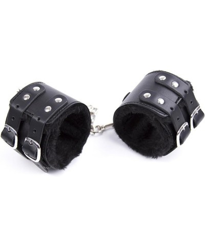 Trendy Black Leather Bracelet: Soft, Furry, and Adjustable for Fashionable Ankle Style Anklet $10.59 Bracelets