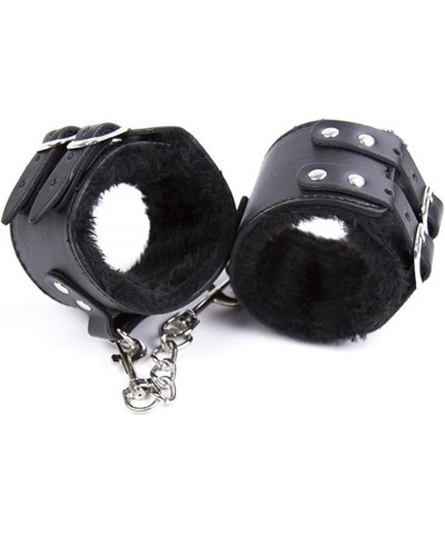 Trendy Black Leather Bracelet: Soft, Furry, and Adjustable for Fashionable Ankle Style Anklet $10.59 Bracelets