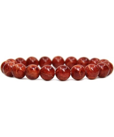 Natural Genuine Semi Precious Gemstones Healing 10mm Beaded Stretch Bracelet 7" Unisex Red Coral $7.40 Bracelets