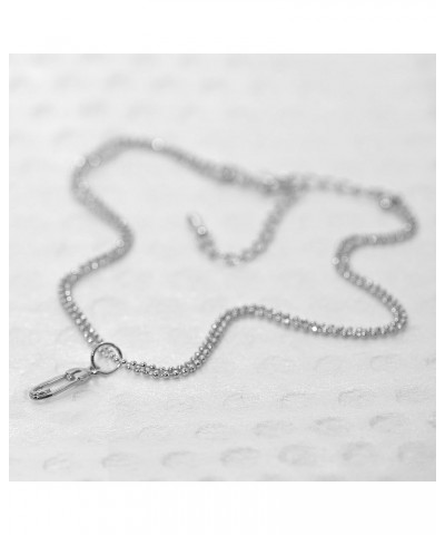 Mighty Tiny Double Line Anklet Safety Pin Silver $8.09 Anklets