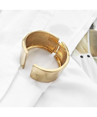 Gold Cuff Bangle Bracelets Wide Chunky Bangle Bracelet Irregular Statement Bracelet for Women Wrist Cuff Wrap Bracelet Hinge ...