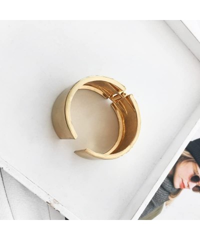 Gold Cuff Bangle Bracelets Wide Chunky Bangle Bracelet Irregular Statement Bracelet for Women Wrist Cuff Wrap Bracelet Hinge ...