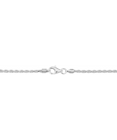 Sterling Silver Diamond-Cut Rope Chain Necklace Bracelet Anklet For Women and Men (1.1 mm, 1.3 mm, 1.7 mm or 2.3 mm) 22 inch ...